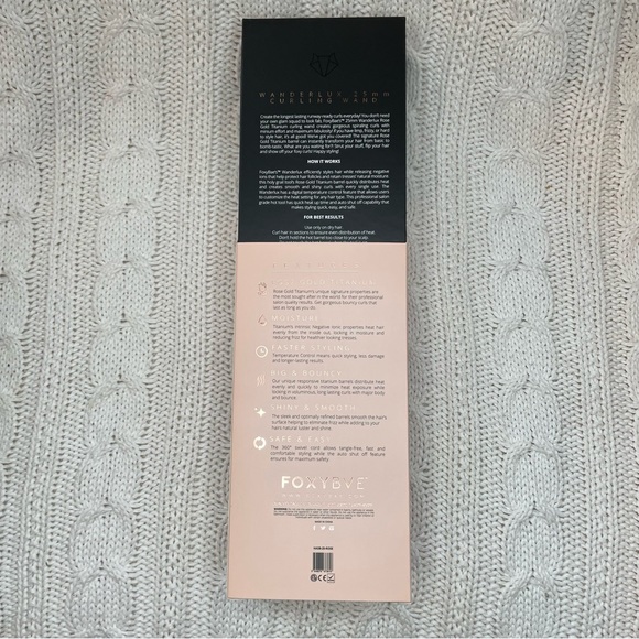 FoxyBae Rose Gold Single Barrel Curling Iron - 25mm - Picture 5 of 5